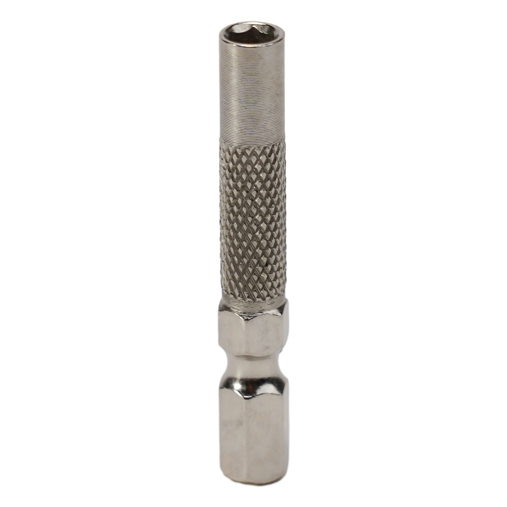 Silver 6.35mm 1/4\" Insert Bit Adapter 5PCS Hex 6.35mm Electric Screwdriver