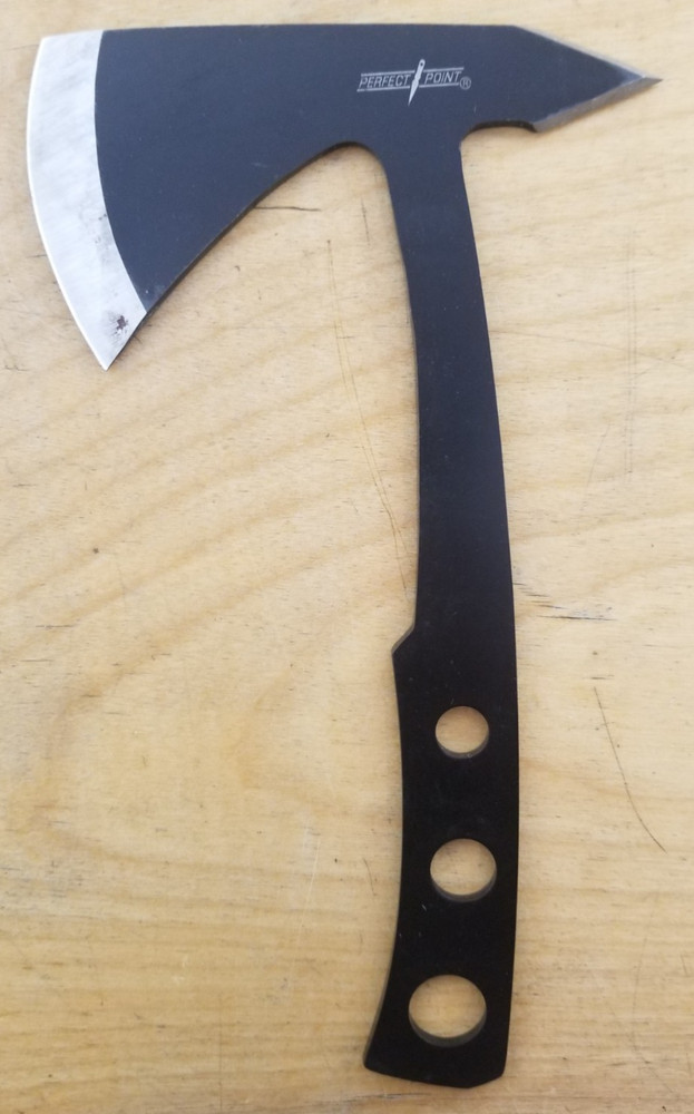 Perfect Point 9.5" Black Stainless Throwing Axe with Sheath