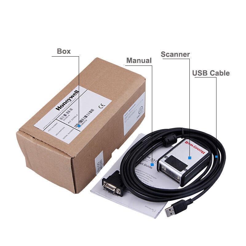Honeywell Barcode Scanner Reader 1D/2D LED 3310G-4-INT USB Cable Fixed Handsfree