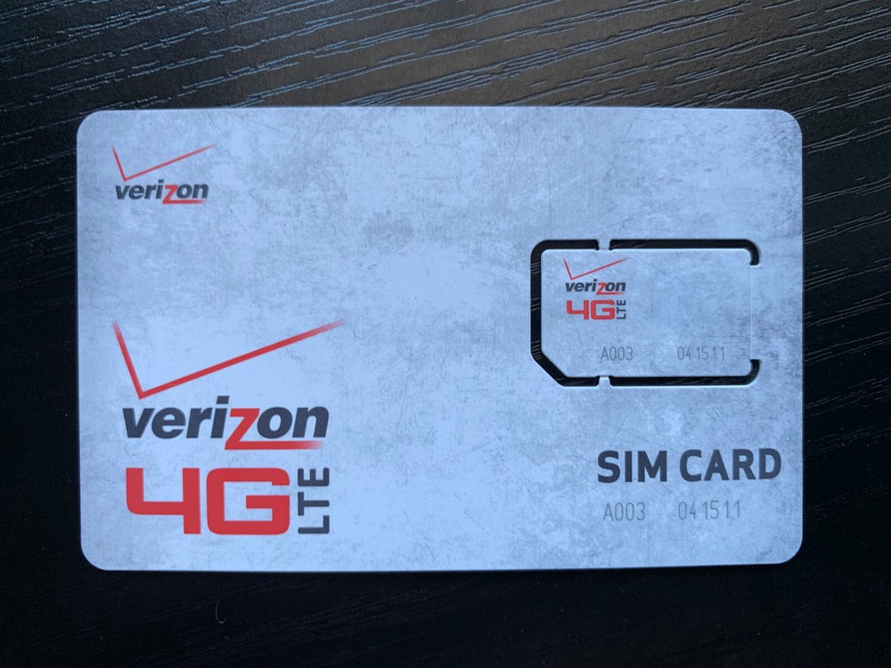 Verizon Wireless 4G LTE Standard Size SIM Card (RETAILSIM4G-A)