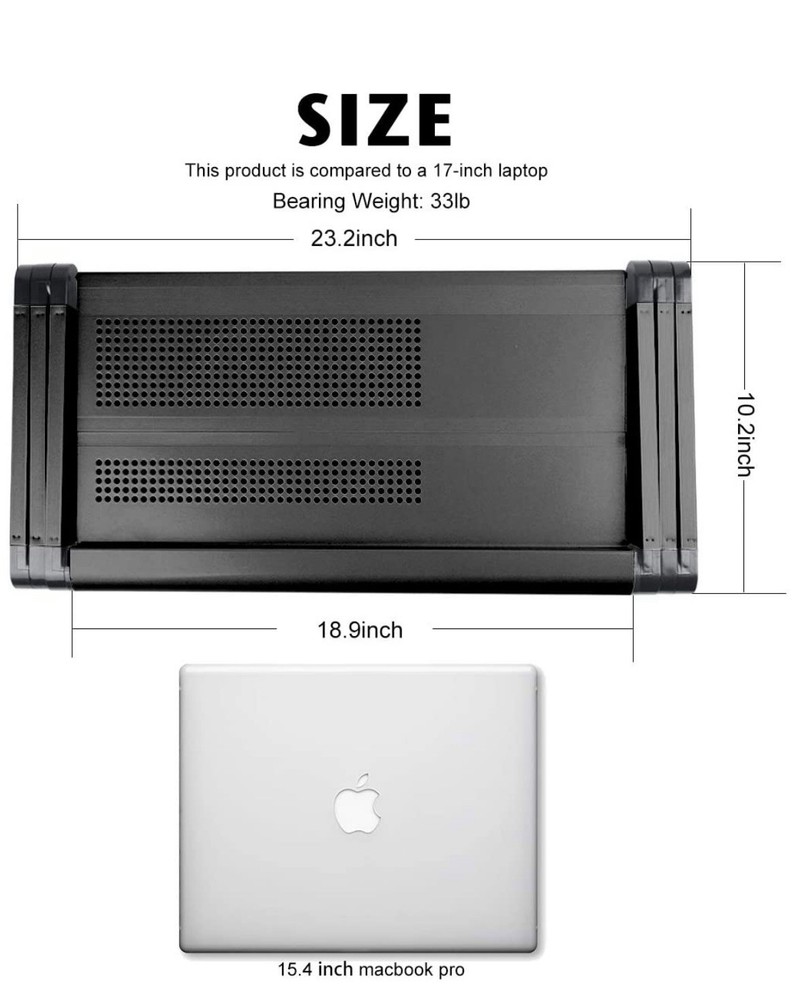 Adjustable Laptop Stand With Cooling Fan and Mouse Pad, Upgraded Table Sturdy