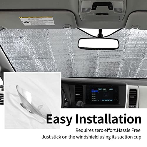 Windshield Sun Shade Cute Rabbit Bunny Drivers Foldable Car Windshield Small