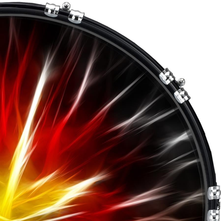 20" Custom Bass Kick Drum Front Head Graphical Explosive 2