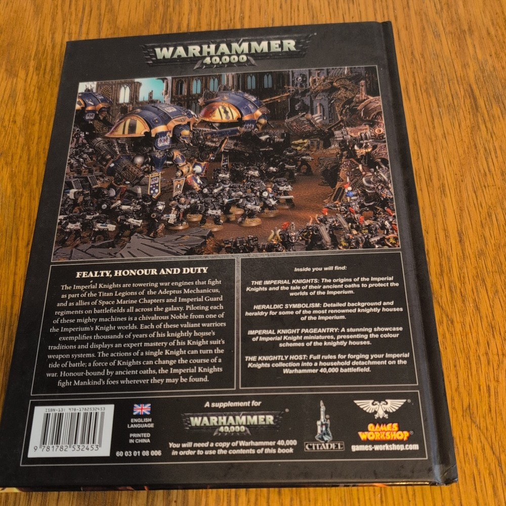 Warhammer 40k Codex Imperial Knights 2013 Fantastic Condition 6th edition