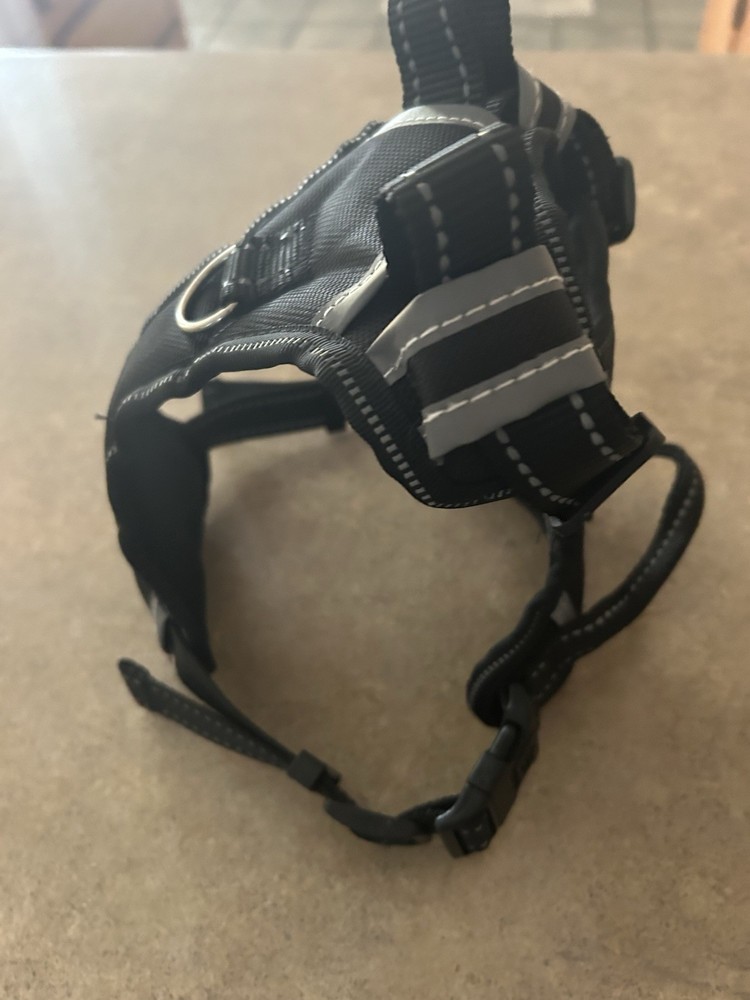Winsee Dog Harness Black Size S Non Pull Adjustable Reflective With Handle