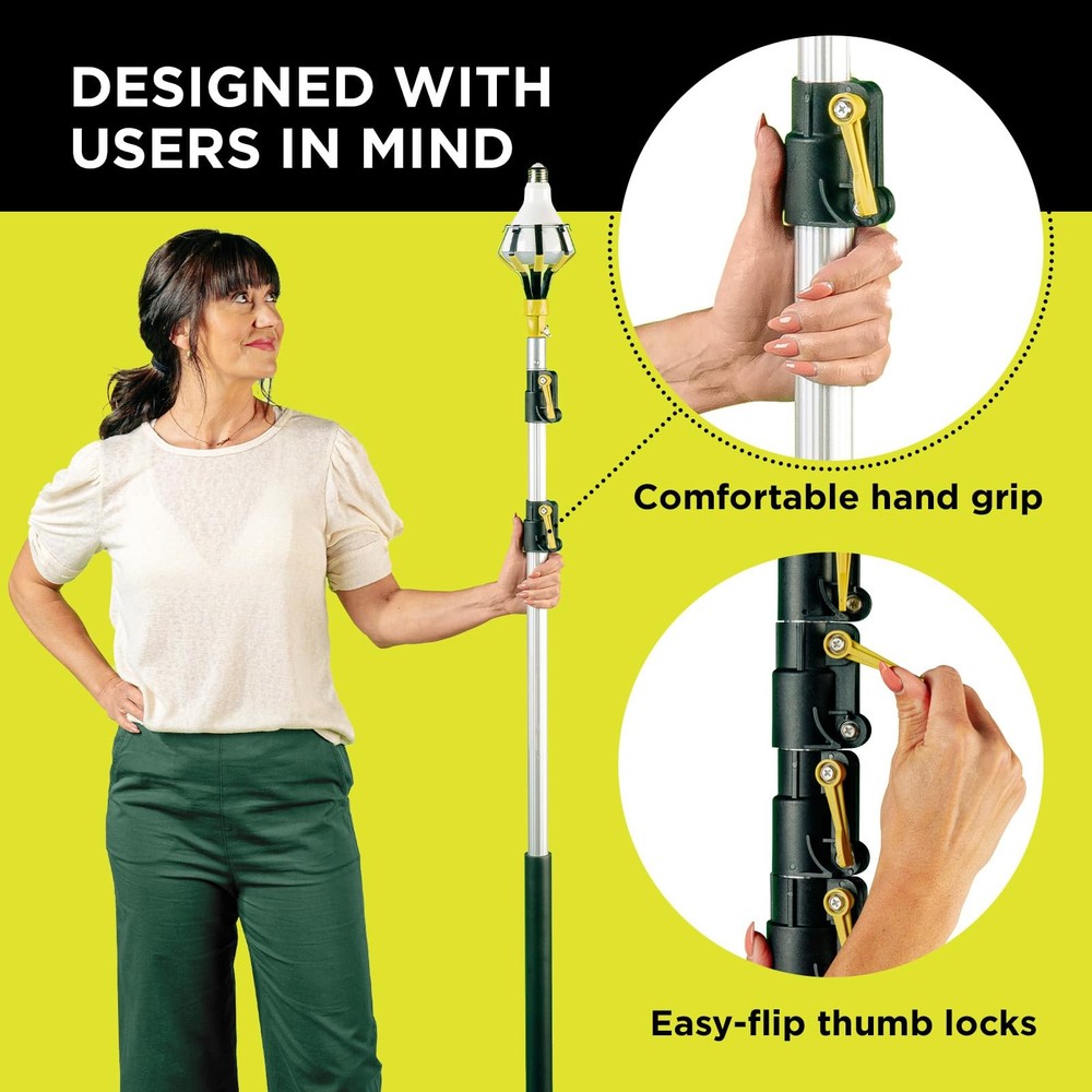 DOCA Telescoping Pole 7-30 Ft - Extension for Cleaning, 30 Ft, Only