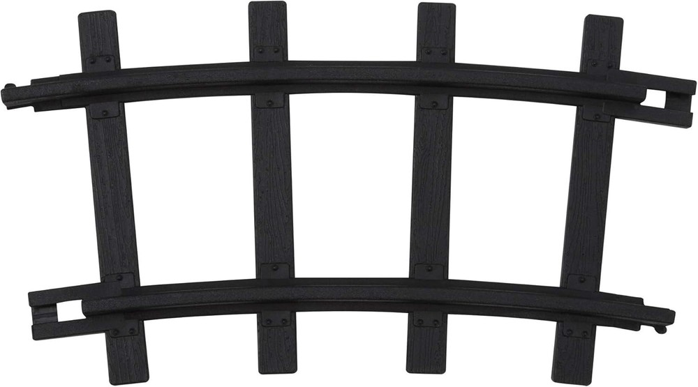 Ready-to-Play Inner Loop 10 Piece Model Train Track Pack – Black 2-Rail Plast...