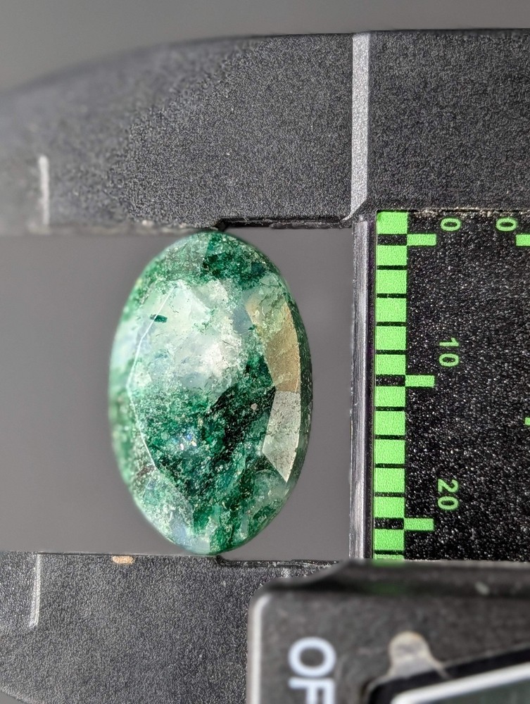 Moss Agate - Faceted Cabochon