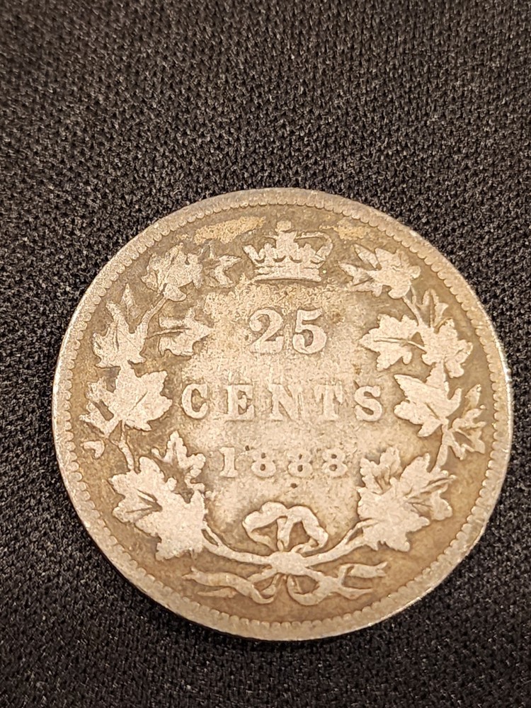 1888 Canada 25 Cents Silver Coin