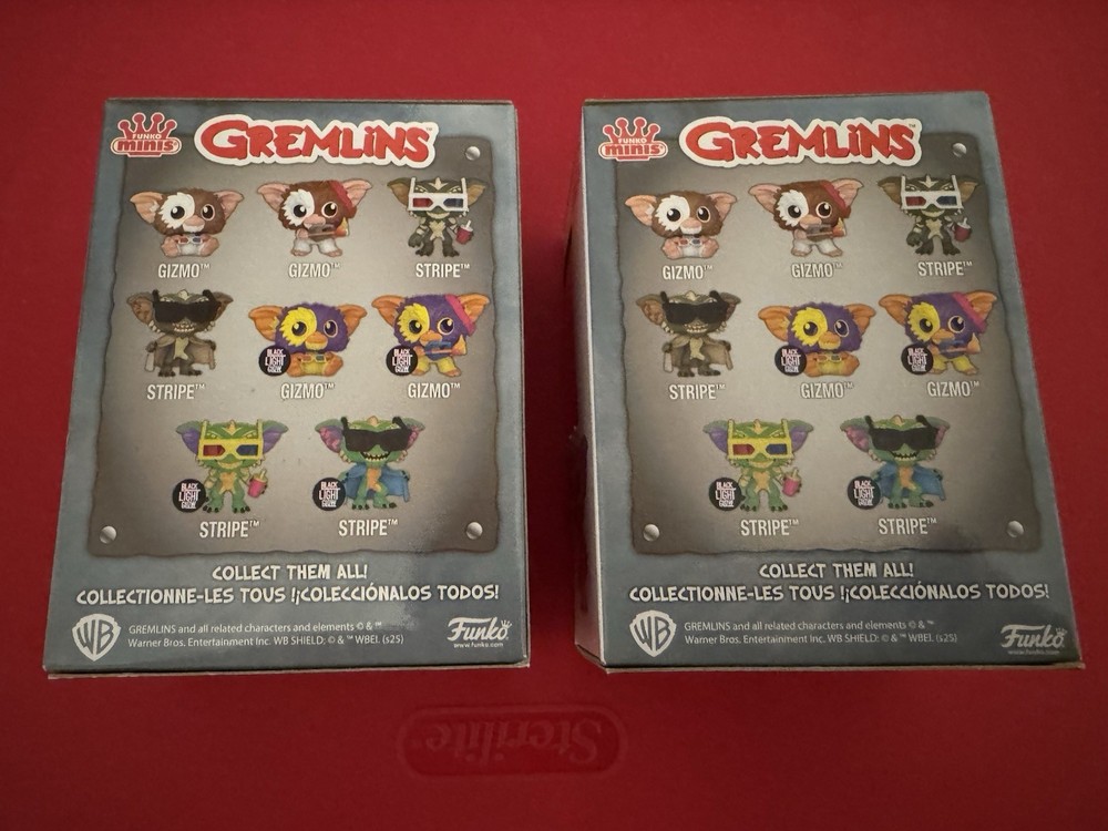 Funko Minis GREMLINS STRIPE Blacklight Vinyl Figures Both Five Below Exclusive
