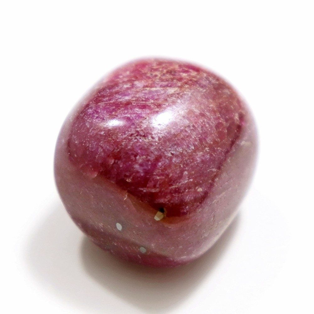 Tumbled Stone: Ruby, Red Corundum from India, Fluorescent (RUB53)