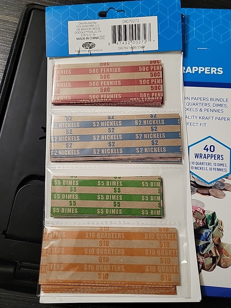 440 PCS Assorted Flat Coin Roll Wrappers
