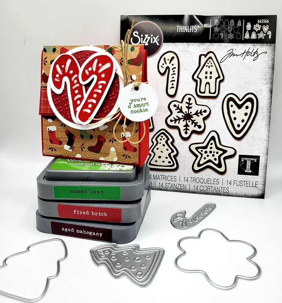 Sizzix Thinlits Christmas Cookies #665566 14pk set Retail $21.99 Tim Holtz