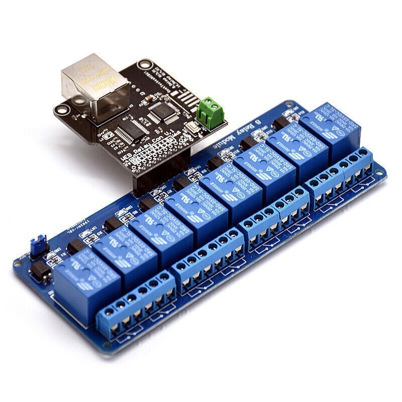 Ethernet Control Module With 8 CHs Relay Board For LAN WAN WEB Server RJ45