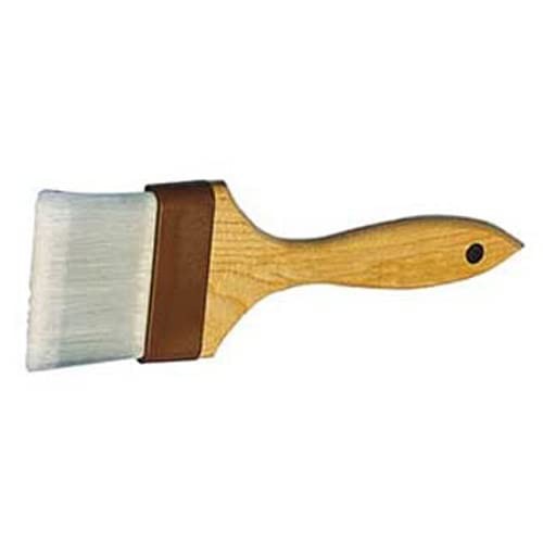 Wood Handle Brush - 2" Flat Nylon Bristles