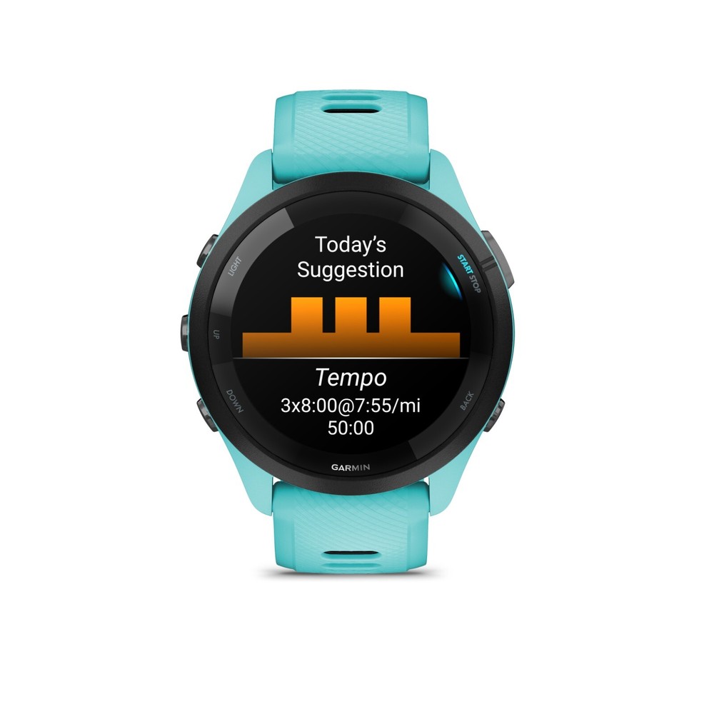 Garmin Forerunner 265 GPS Running Smartwatch AMOLED Display Aqua
