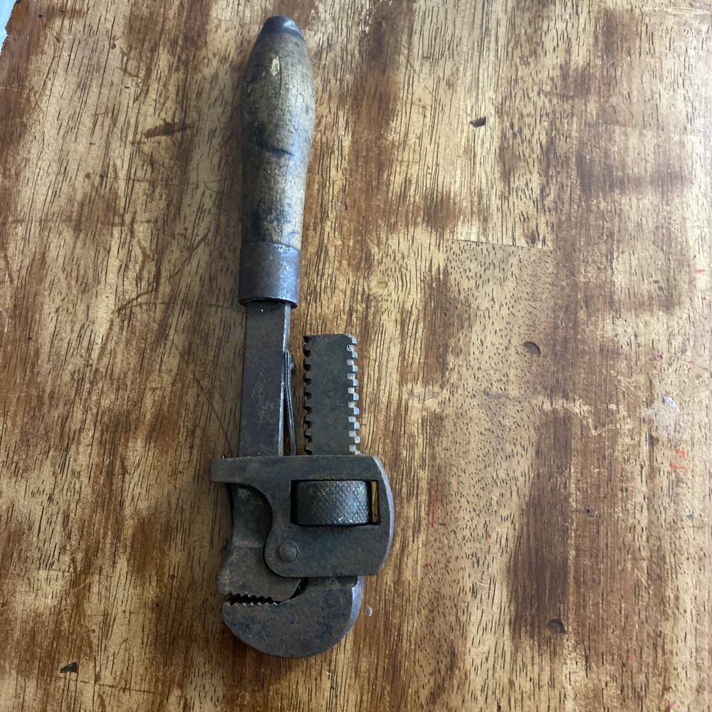 Vtg Stillson Pattern Adjustable Pipe Monkey Wrench 9" USA Walworth Mfg No. 10