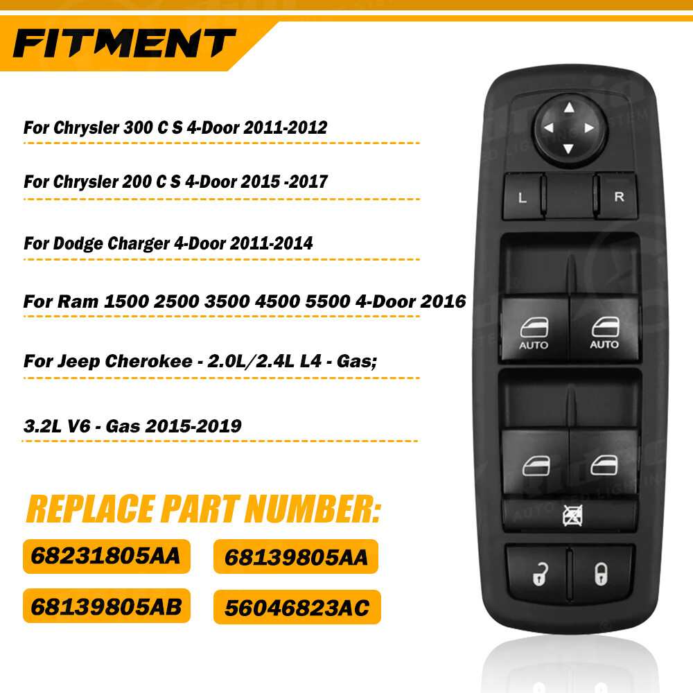 Master Power Window Switch for For 2015 2016 2017 2018 2019 2020 Jeep Cherokee