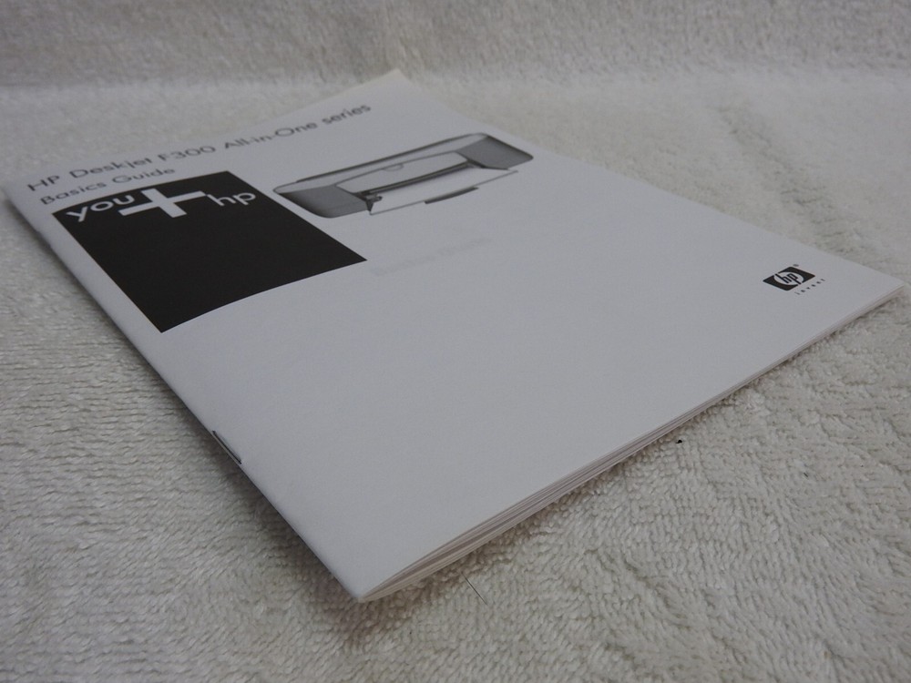 HP Deskjet F300 Printer, Scanner, Copier Basics User Guide Manual, 2006.........