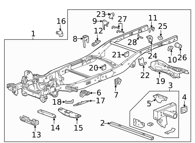 Genuine GM Rear Mount Bracket 85654507