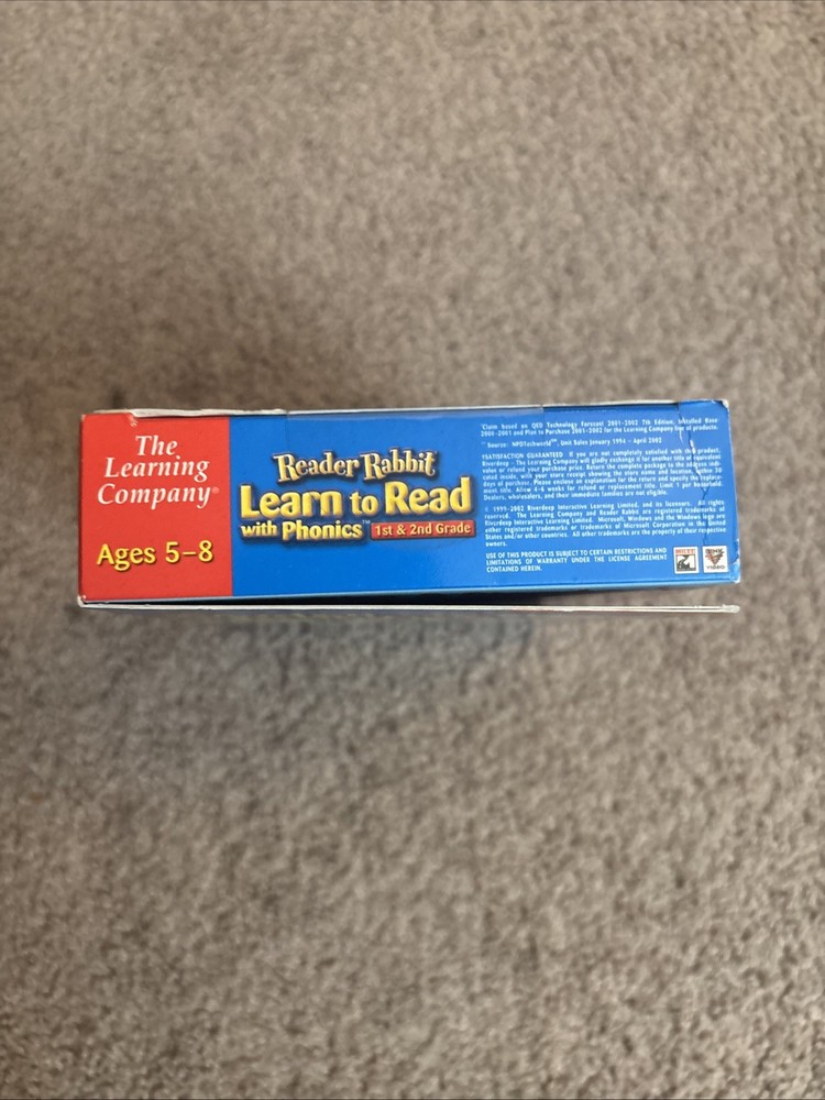 Reader Rabbit Learn to Read with Phonics! 1st & 2nd Grade for PC, Mac New Sealed