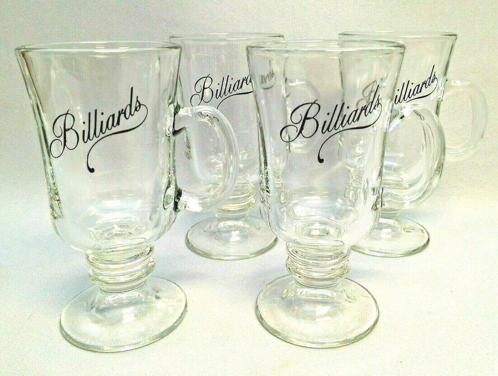 "BILLIARDS" STEMWARE with HANDLE, SET OF 4