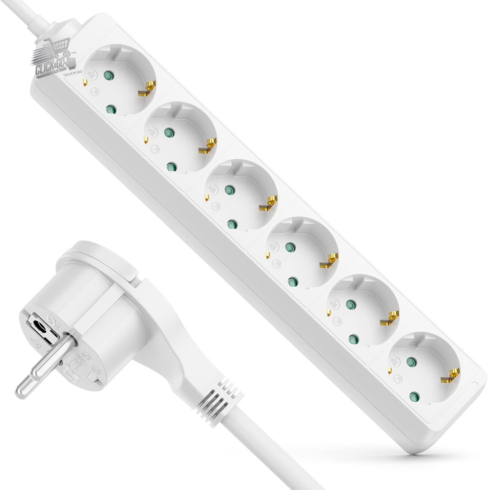 6 Outlet Compartments With Flat Connector Electrical Cable for Inter