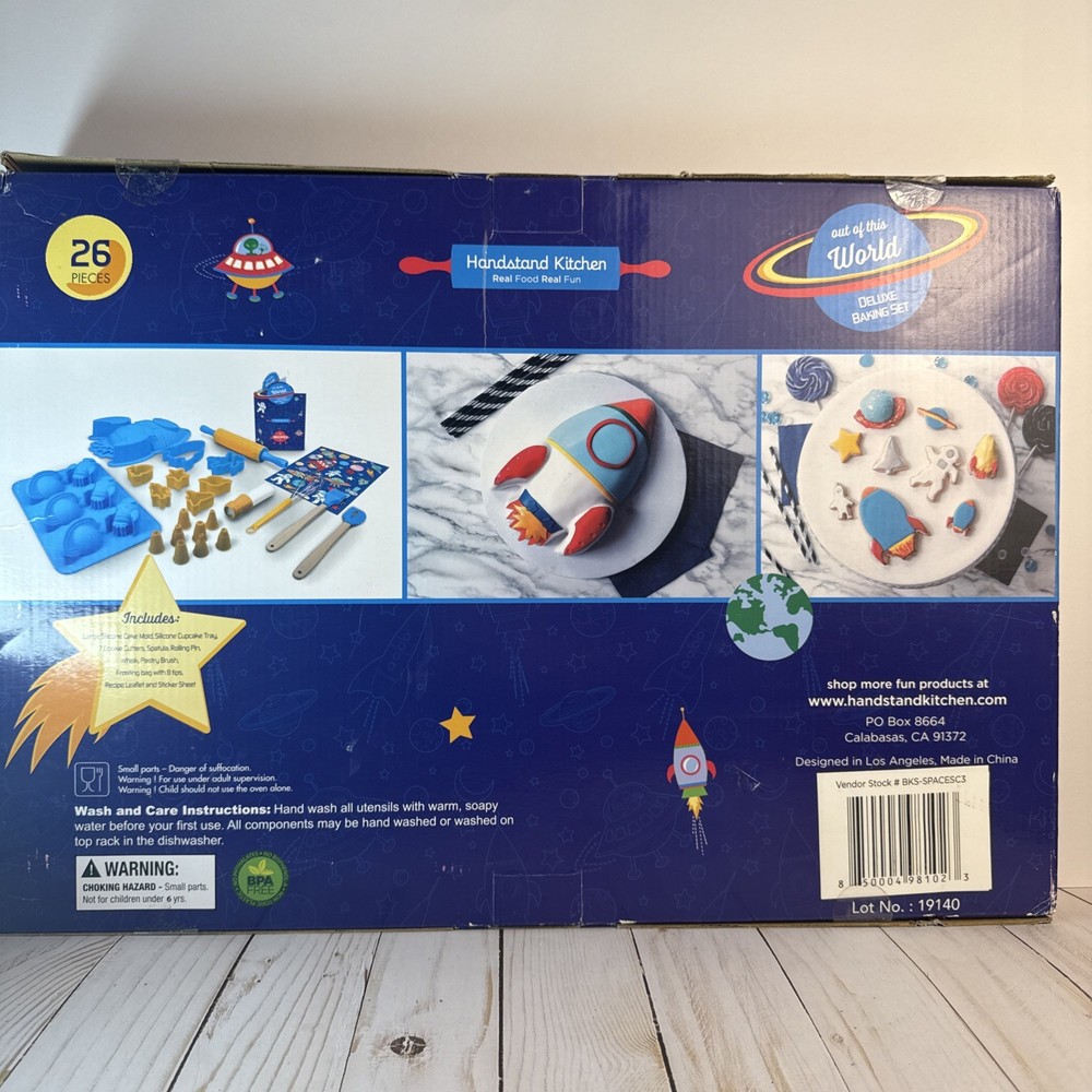 Handstand Kitchen Out This World Baking Set Space Rocket Planet Cutter