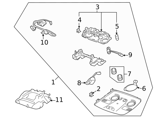 Genuine GM Roof Console 20772256