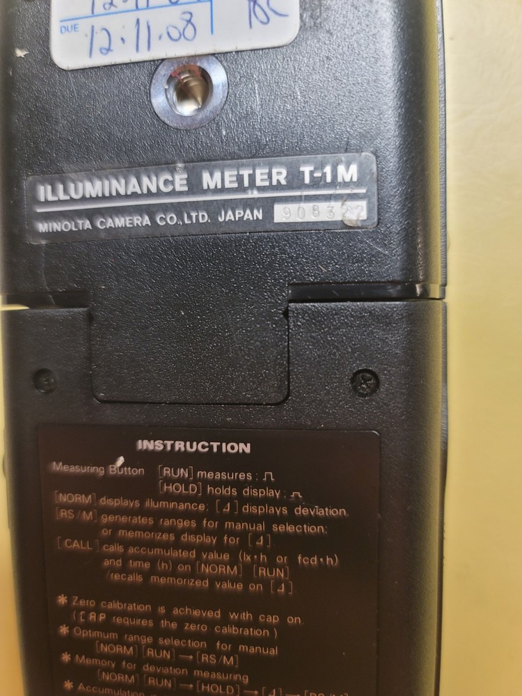 Minolta Illuminance Meter T-1M with Case, strap, tested