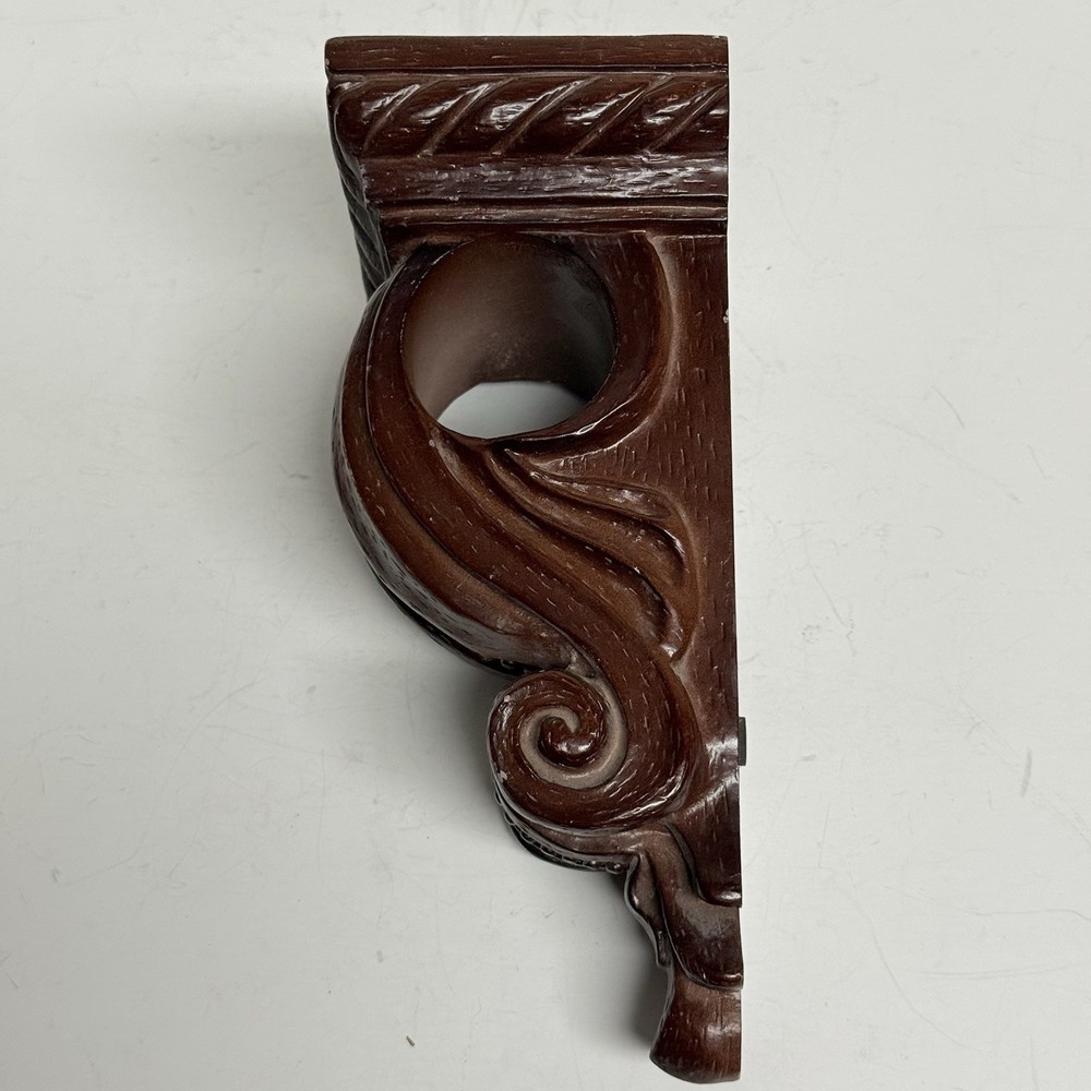 Decorative Wall Shelf Corbel Bracket Brown Resin 8 Inch