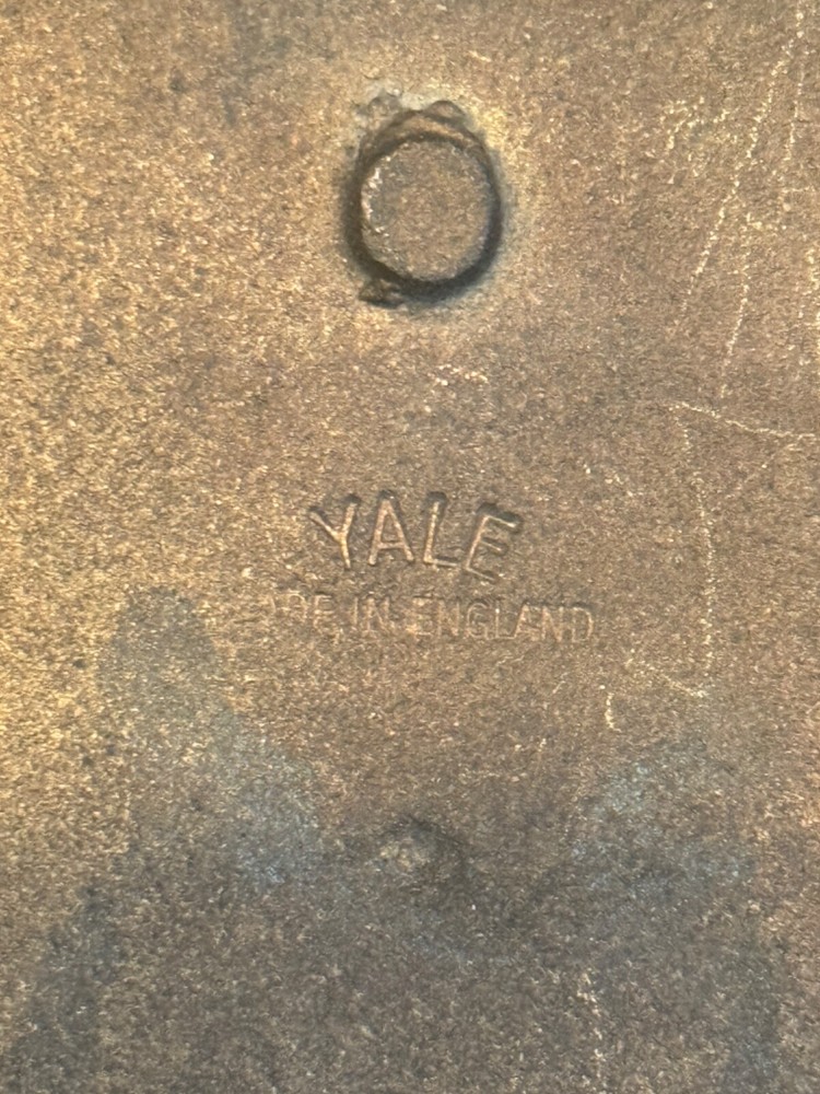 VINTAGE BRASS YALE DOOR HANDLES