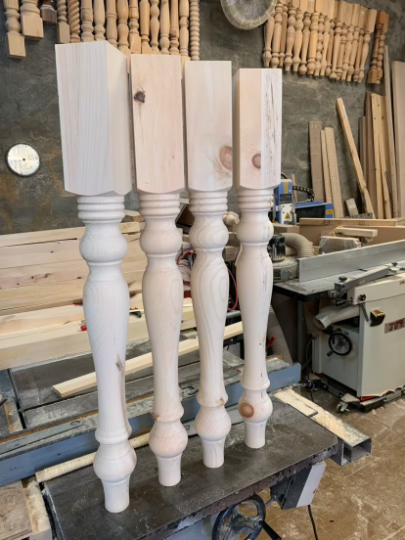 35"inches Solid Knotty pine dining Table Legs