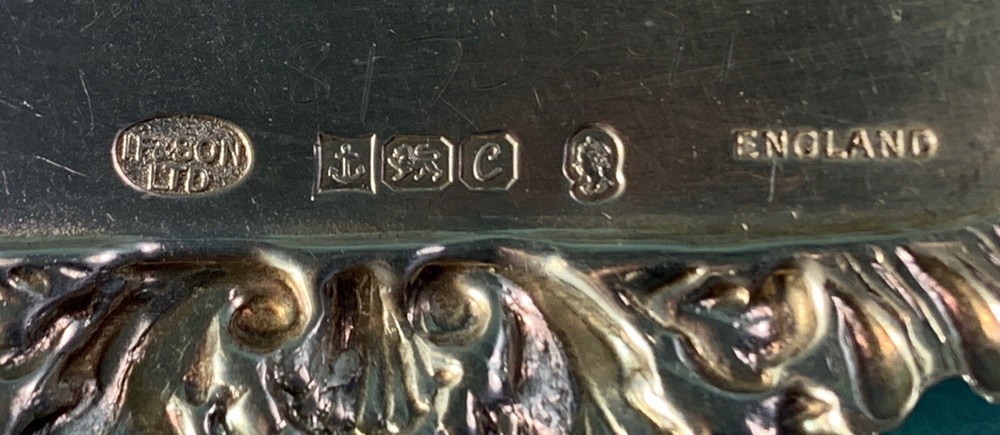 3 Matched Sterling Silver 20th Century Decanter Labels