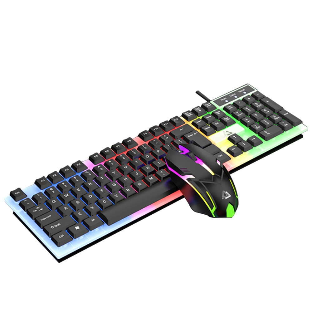 Wired Mechanical Gaming Keyboard and Mouse Kit Backlit - Desktop Computer