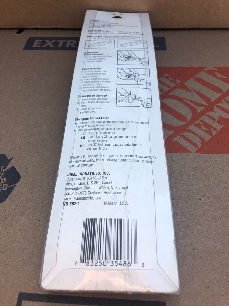 IDEAL 35-488 PUNCHMASTER PUNCH DOWN TOOL WITH 66 BLADE. #JB6