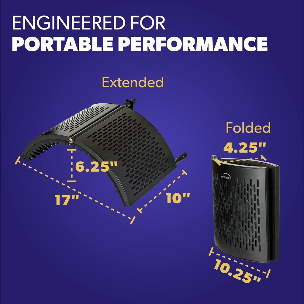 PRO Isolation Shield - Microphone Reflection Filter for Recording - Mic Studi...