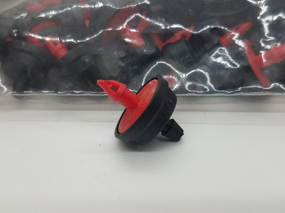 100 Pcs 2.0 GPH PRESSURE COMPENSATING RED DRIP EMITTER
