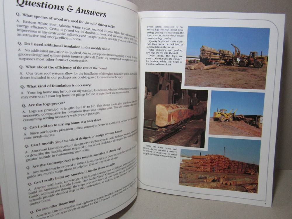 American Lincoln Homes Planning Guide Floorplan 1984 Building Package Timber