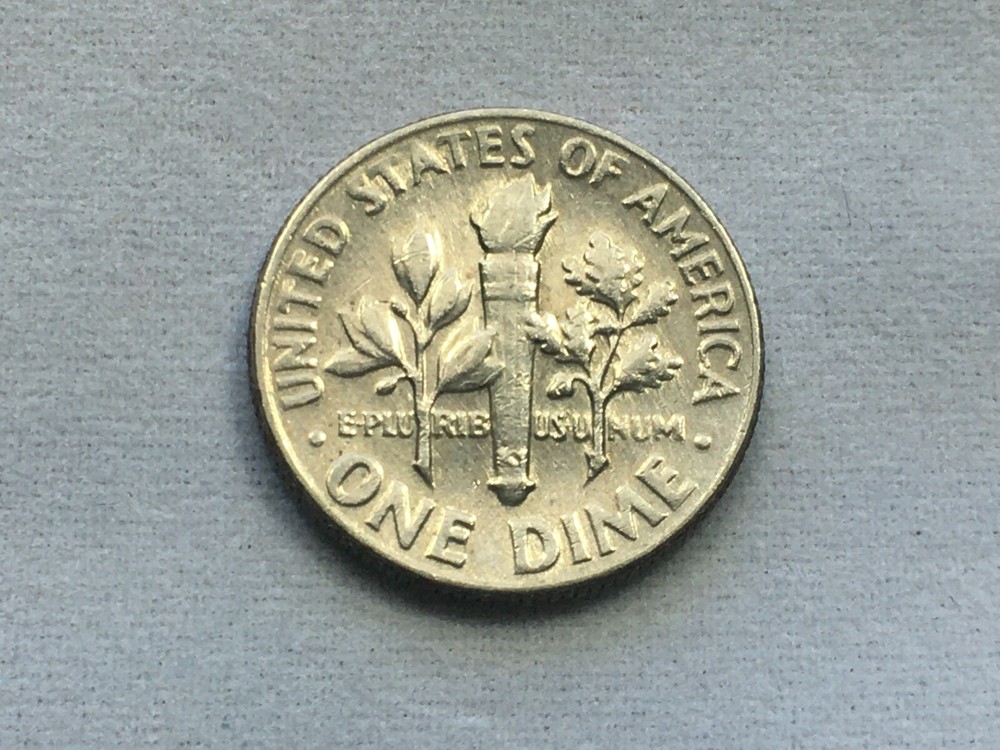 1966 Roosevelt Dime Strike Error Weak IN and WE