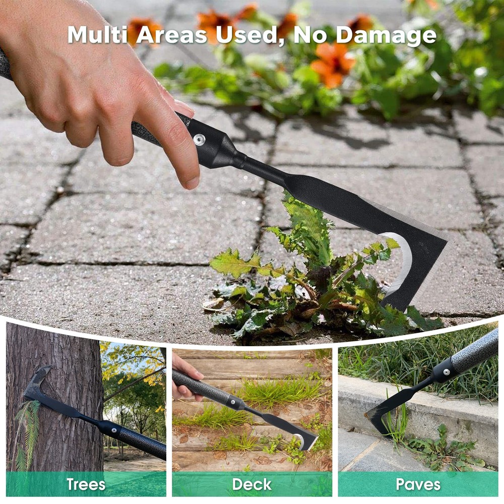 Crack Weeder, Manual Crevice Weeding Tool Weed Puller for Sidewalk Paver Deck...