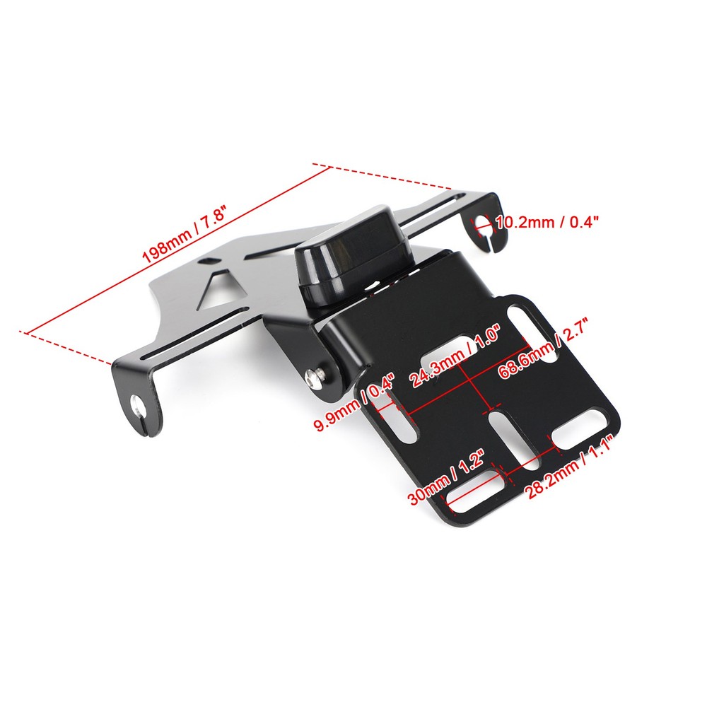 Motorcycle Adjustable Angle License Number Plate Frame Holder Bracket