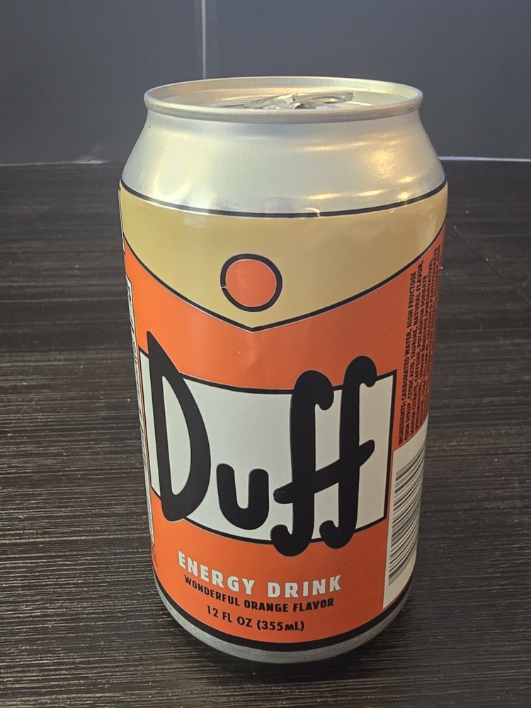 Duff Energy drink can - EMPTY- The Simpsons