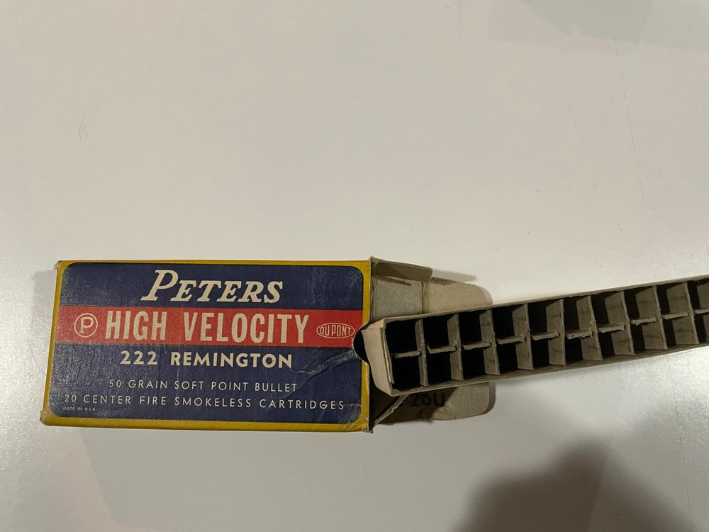 Peters Red Line .222 Remington EMPTY Ammo Box
