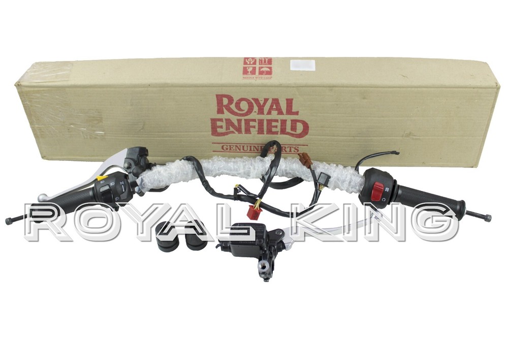 Royal Enfield Silver "Handlebar & Master Cylinder Assembly" Himalayan 411 Combo