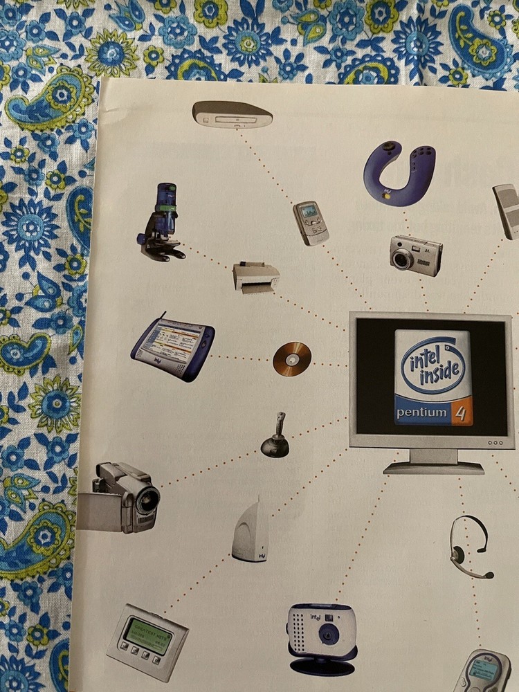 Vintage 2001 Intel Pentium 4 Processor Print Ad