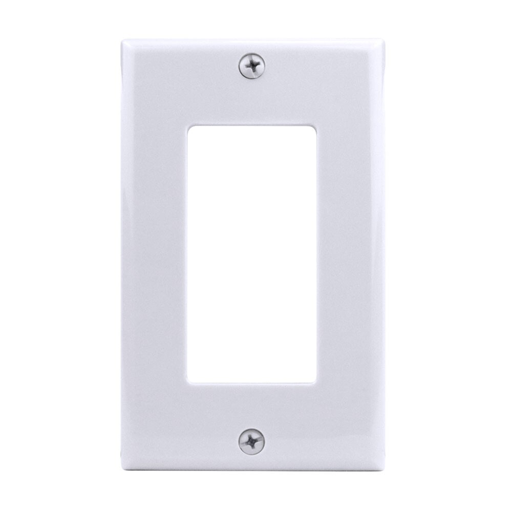 Construct Pro Decorative Single Gang Wall Plate (10-Pack, White)