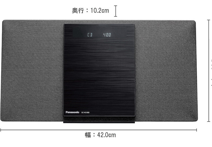 Panasonic SC-HC400/ Micro System Slim Bluetooth/CD Wall Mountable