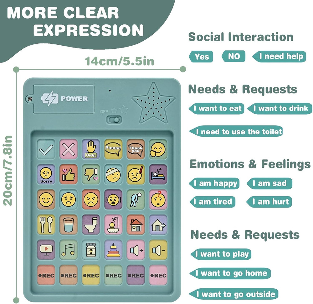 AAC Device for Autism, Speech Therapy Materials, Non Verbal Communication Tools