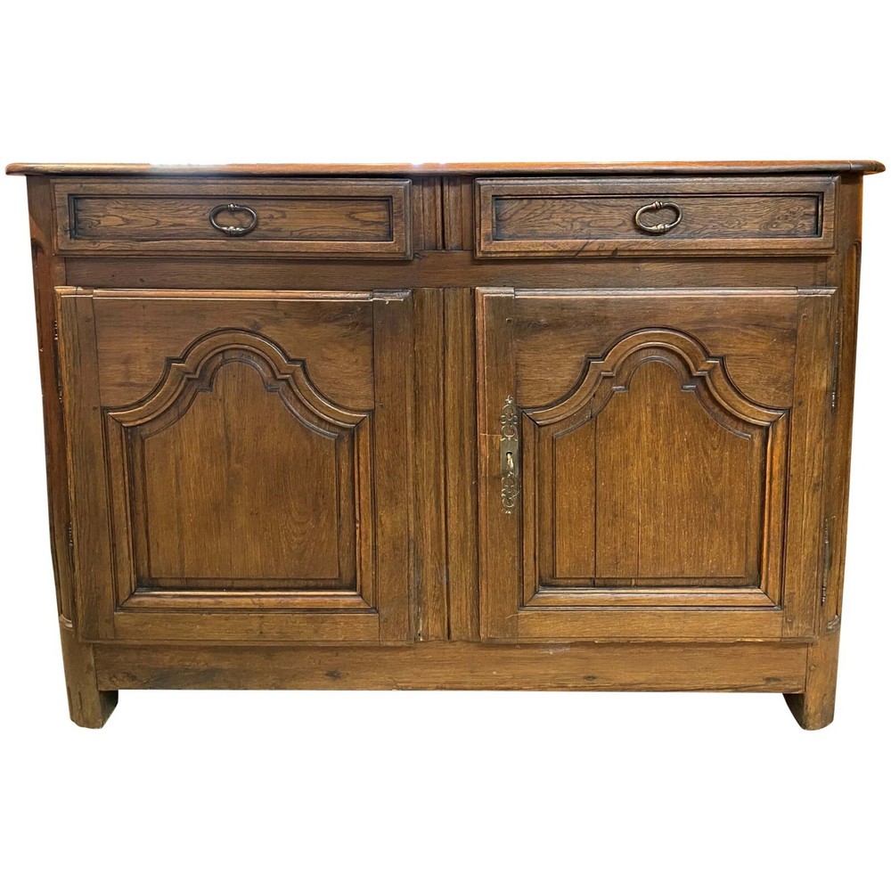 19th c French Provincial Oak Buffet or Server, Restored